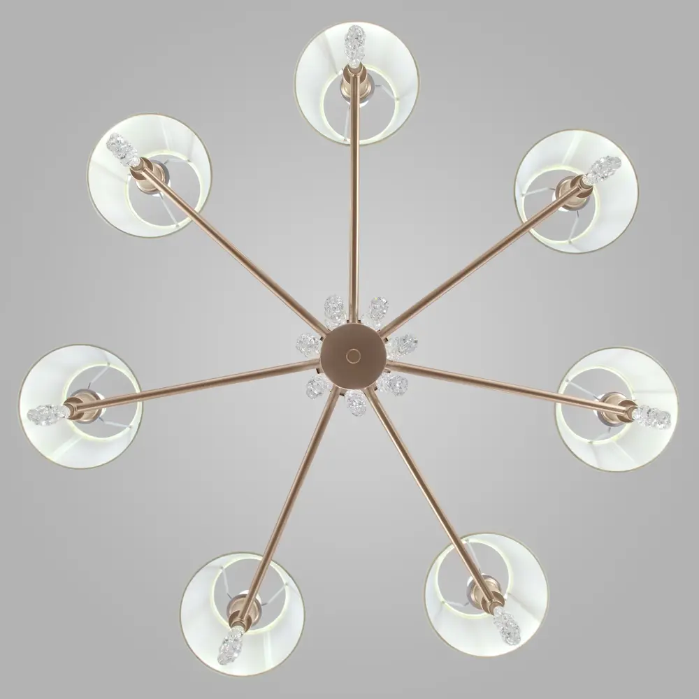 Люстра подвесная Charuel 60148 7 ламп 13 м² цвет золотой Eurosvet STLM-2112723 - Вид №2