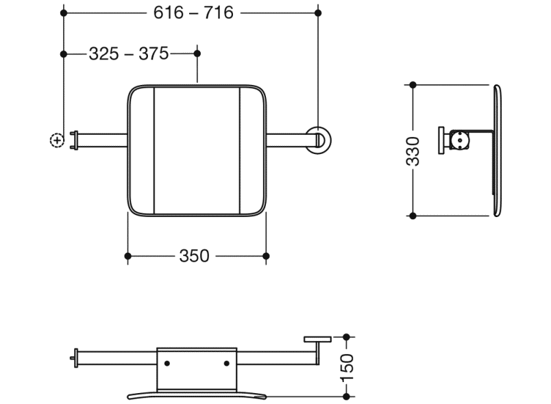 900.51.90340 поддержка спины HEWI Stützen  - Вид №2