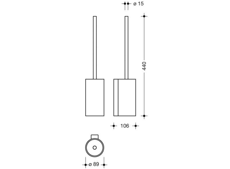 162.20.10060 Набор туалетных щеток HEWI WC-Accessoires  - Вид №5