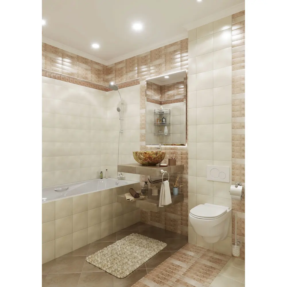 Керамогранит Oxford 25х6 см 0.48 м2 цвет бежевый 18149778 STLM-2146084 Golden Tile - Вид №3