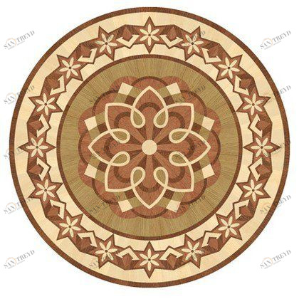 Художественный паркет Da Vinci Розетка 26-056 Дуб Селект (Гладкая) х1000диаметр мм 260090056