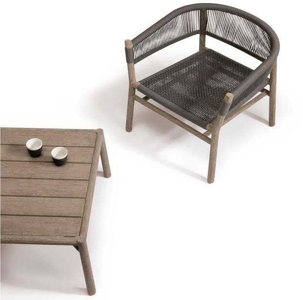 Ethimo Веревочное садовое кресло с подлокотниками Kilt sun-id-1388890 - Вид №2