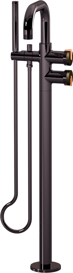 E-11557-R1VBB-L1RG-OX Смеситель напольный отдельностоящий (внешняя часть) GRAFF MOD+