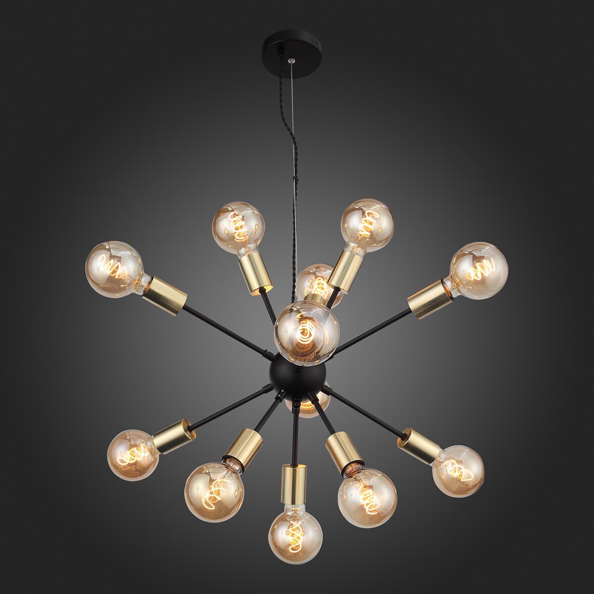 Люстра светодиодная подвесная коричневая 12 ламп ST Luce Foglione SL437.403.12 ST LUCE FOGLIONE 00-3834392 Коричневый;черный  - Вид №2