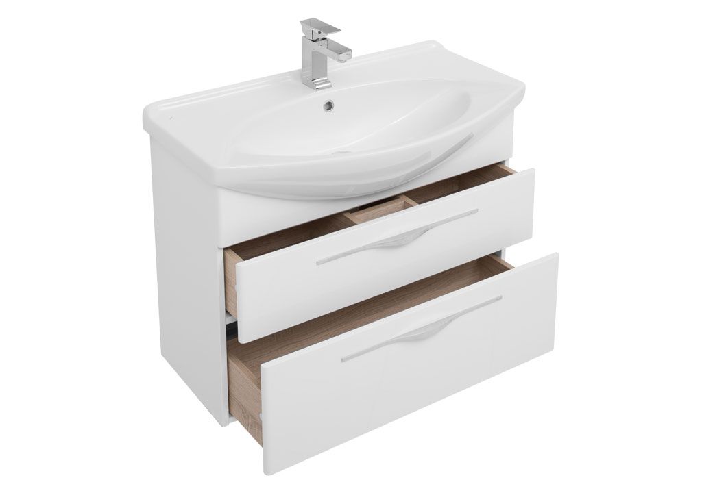 Тумба под раковину Aquanet Ирвин 85 белый sun-id-270535 - Вид №3