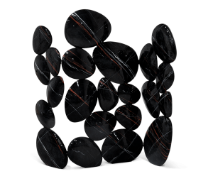 0-090 Золотая складная ширма из искусственного мрамора  Boca Do Lobo