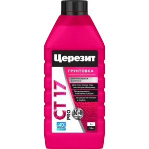 Грунтовка глубокого проникновения ЦЕРЕЗИТ CT17 для внутренних и наружных работ 89079147
