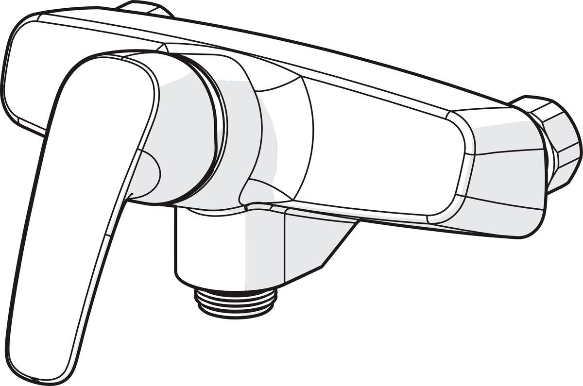 Oras 1054 Смеситель для душа, 160cc 1054 Safira Хром  - Вид №2
