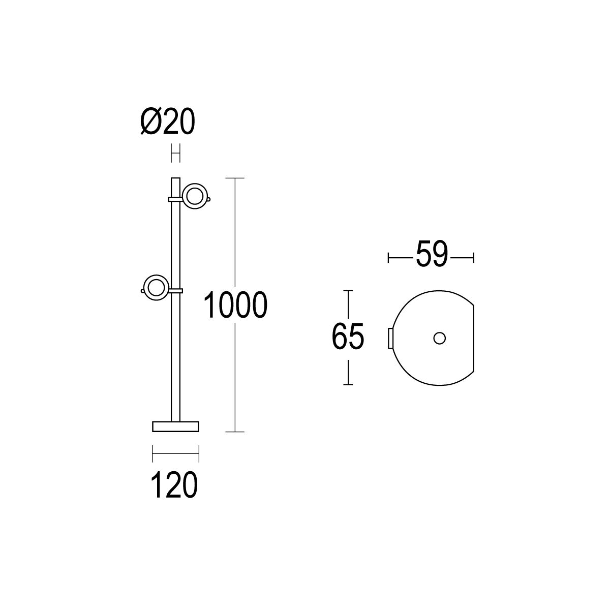 С порошковым покрытием алюминиевый световой столб Ghidini Lighting центр ARCH-00123538 - Вид №8