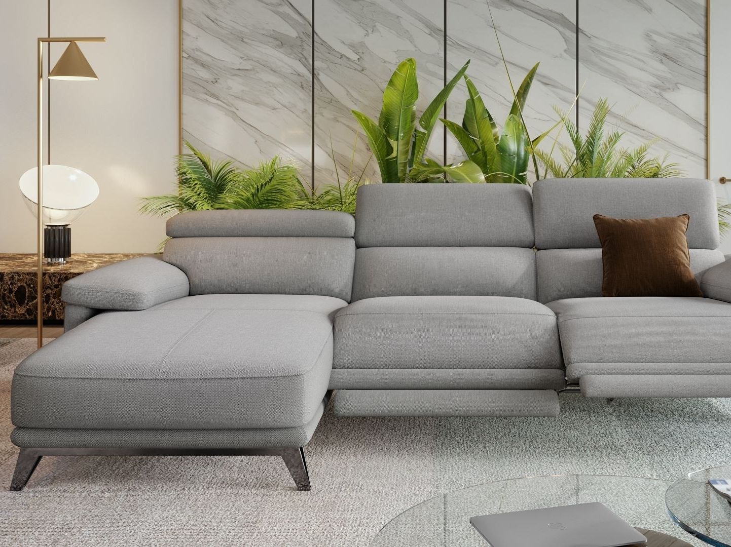 Тканевый диван с полуостровом Sofanella Celano ARCH-00049041 - Вид №5