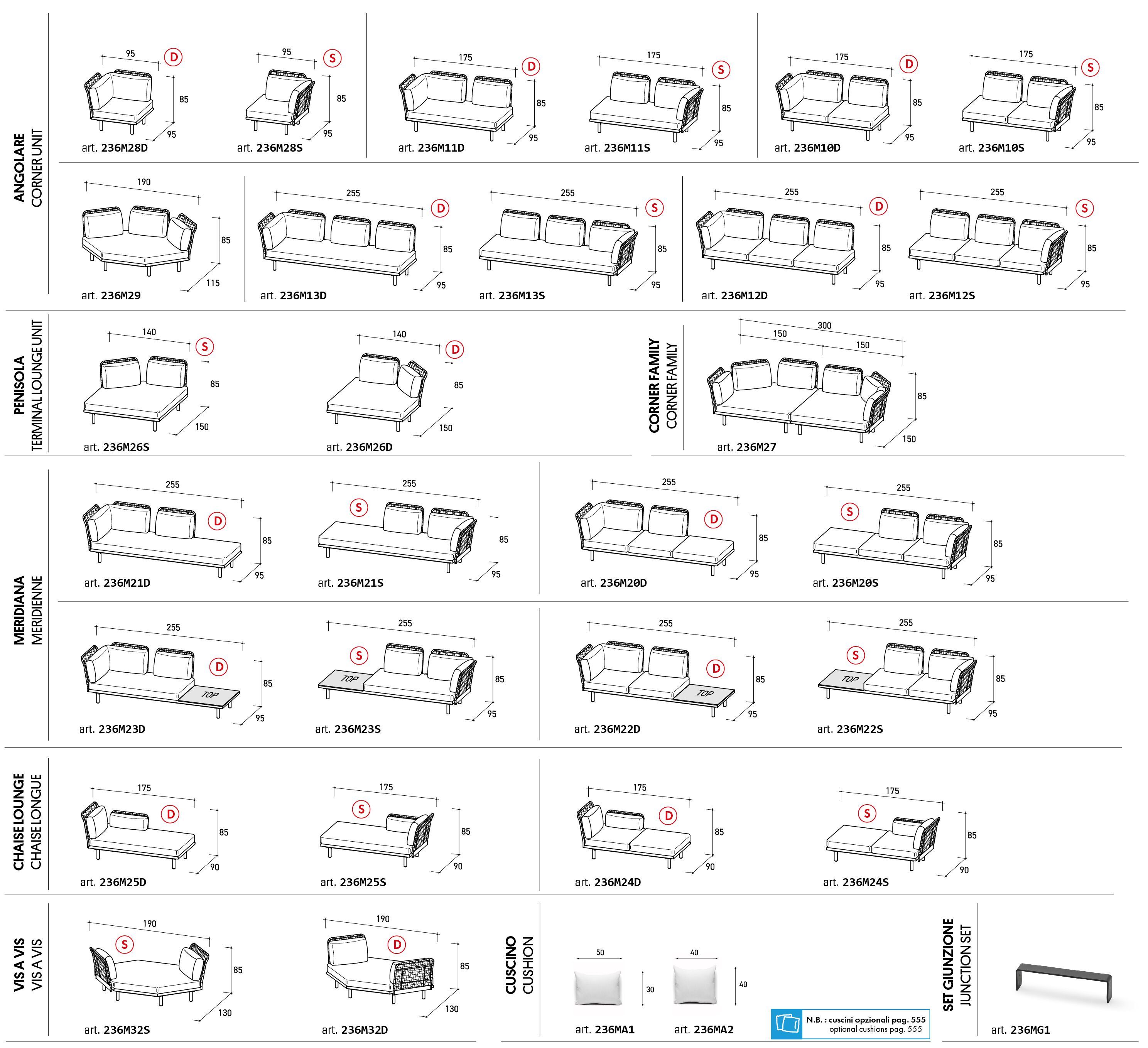 Угловой садовый диван из ткани Varaschin Эмма ARCH-00091774 - Вид №7