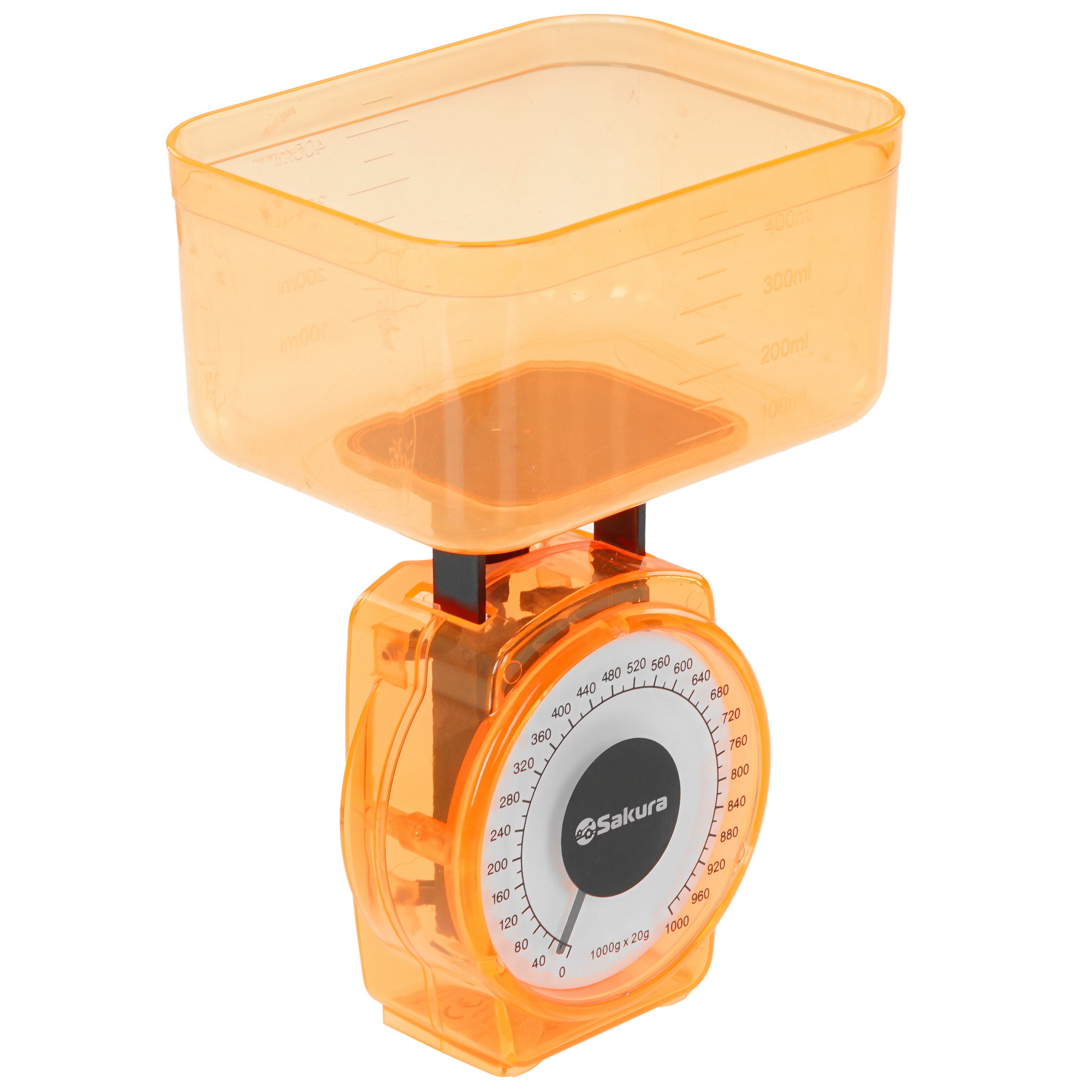 9208644 Кухонные весы SAKURA SA-6018A оранжевый STDN-0048596