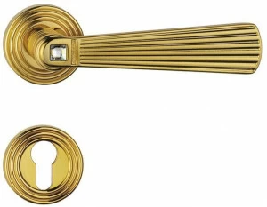 LINEA CALI' Ручка из хромированной латуни на розетке с замком Opera crystal