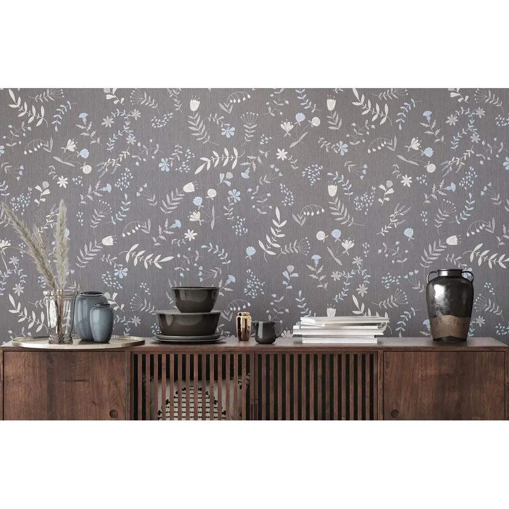 Обои флизелиновые Ateliero Лана 1.06 м серые At38109-15 STLM-2013709 - Вид №4