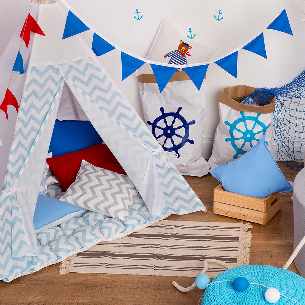 Вязаный пуф Голубой VAMVIGVAM  281932 Голубой Santreyd  - Вид №2