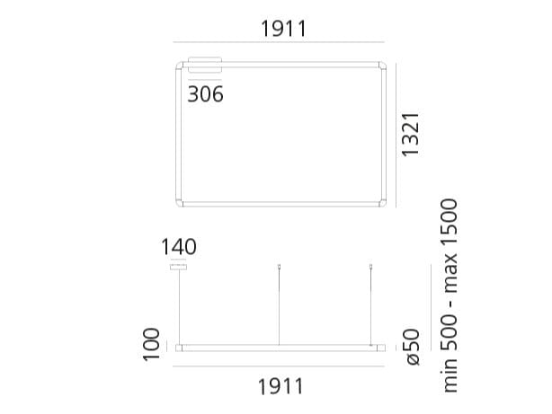 Метакрилат Dimmable светодиодный подвесной светильник Artemide алфавит света ARCH-00095060 - Вид №2