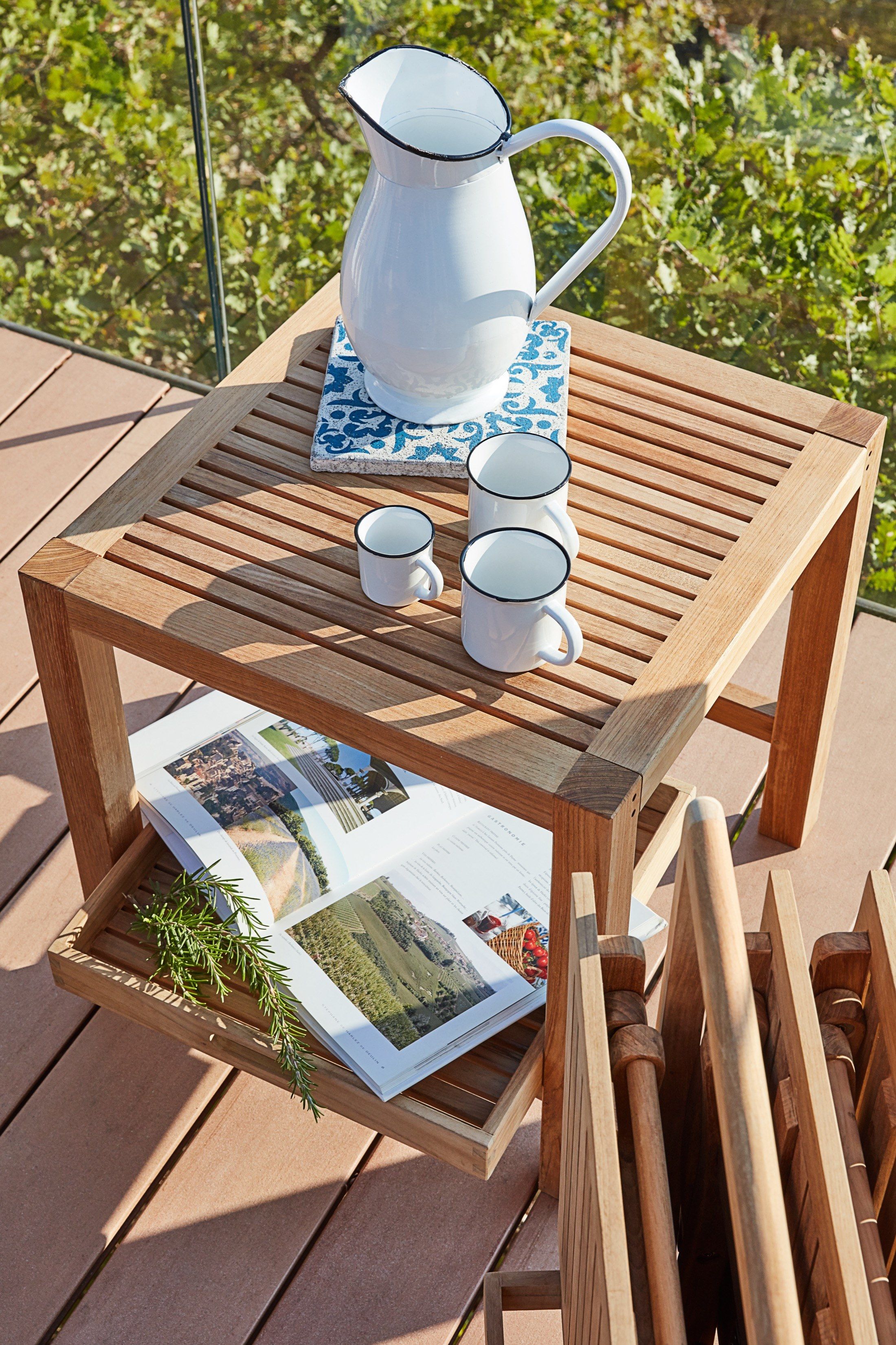 Квадратный стол из тикового дерева с подносом Unopiù Chelsea ARCH-00080857 - Вид №2