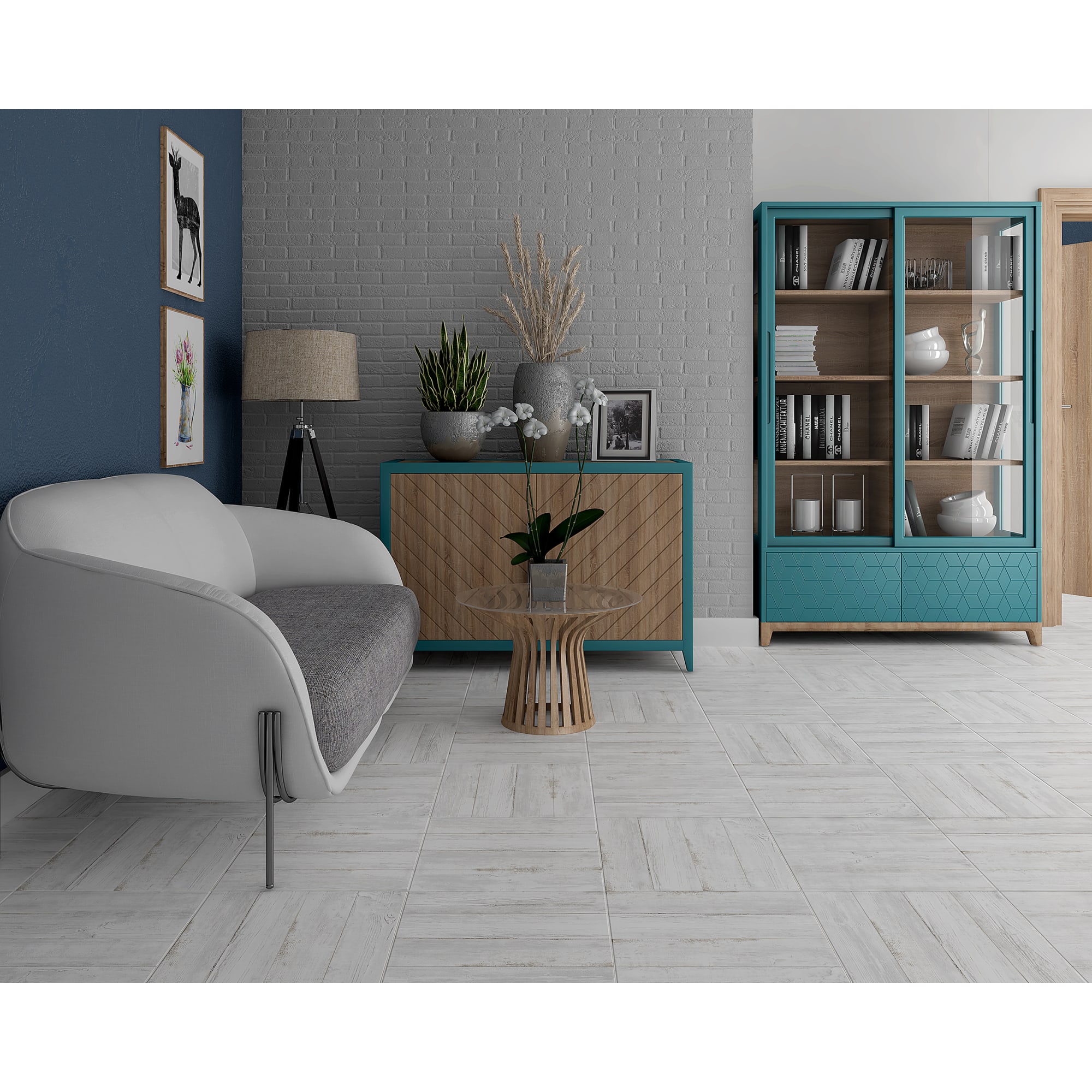 82794855 Керамогранит 40.2х40.2 см 1.62 м² цвет белый CHANCE Santreyd - Вид №3