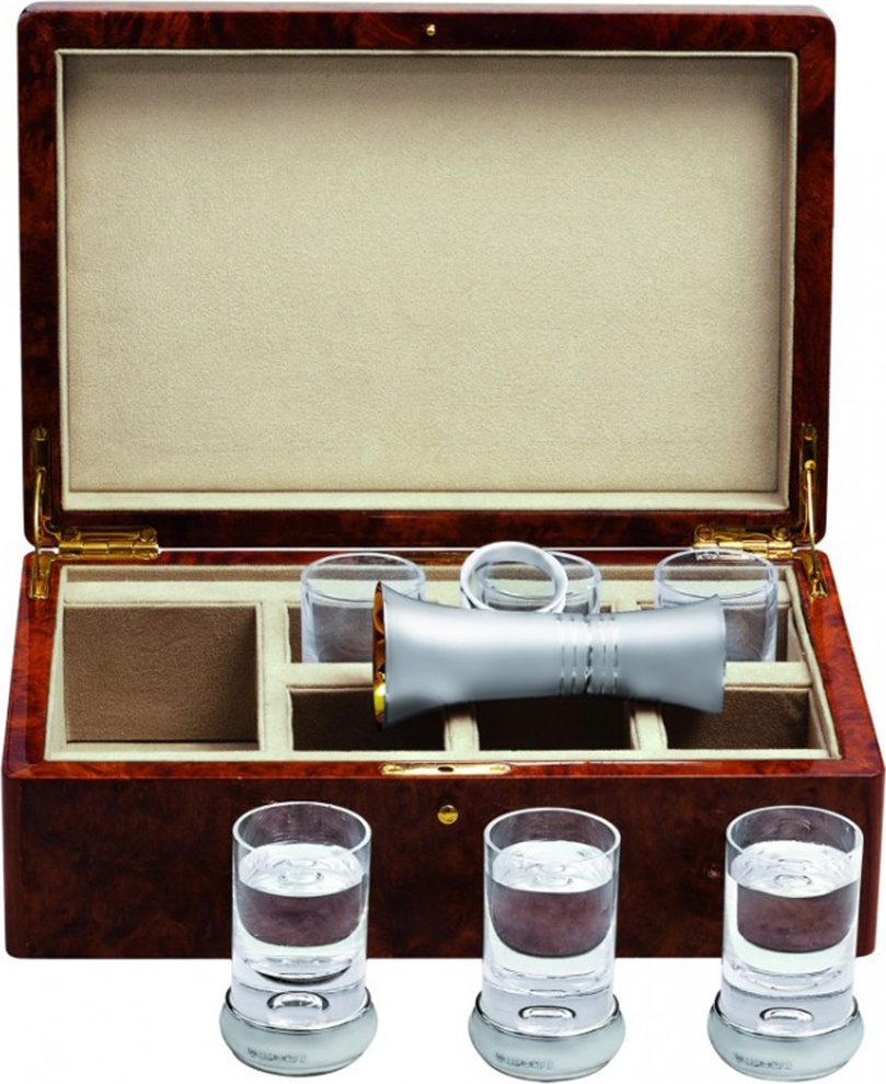 10595263 Ari D. Norman Набор из 7пр "Фляжка (малая), 6 рюмок" п/к Серебро 925 