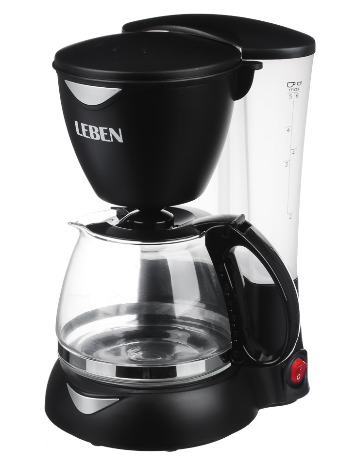 9937551 Кофеварка капельная LEBEN 286-024 черный STDN-0047405 - Вид №1