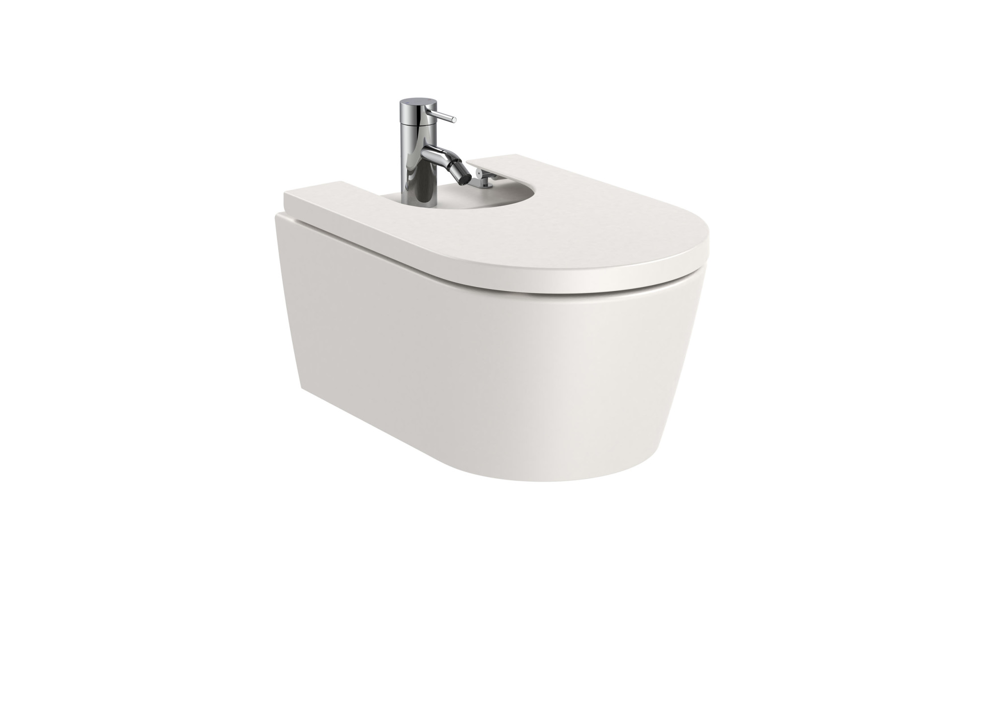 AZ57522650 ROUND - Биде настенное с плавно закрывающейся крышкой ROCA Inspira 