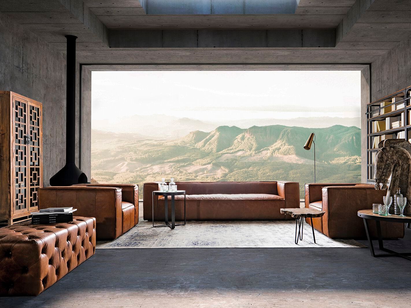 4-местный кожаный диван Vical Home KURZA ARCH-00125864 - Вид №4