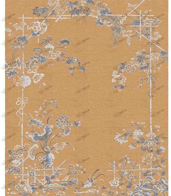 Tapis Rouge Прямоугольный коврик ручной работы Chinoiserie Tr1441gl