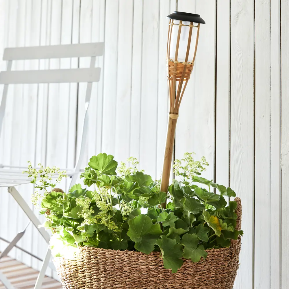 Садовая подсветка Inspire Bamboo на солнечных батареях, эффект пламени, бамбук STLM-2089727 - Вид №1