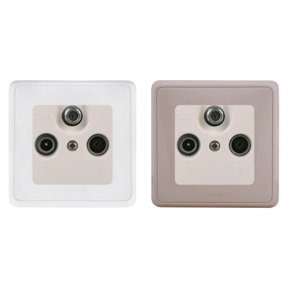 ТВ-розетка встраиваемая Legrand Cariva TV-FM-SAT звезда цвет белый 11648531 STLM-2040748 - Вид №1