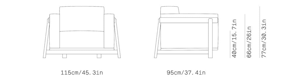 Тканевое кресло с подлокотниками Omelette Editions масала ARCH-00083986 - Вид №5