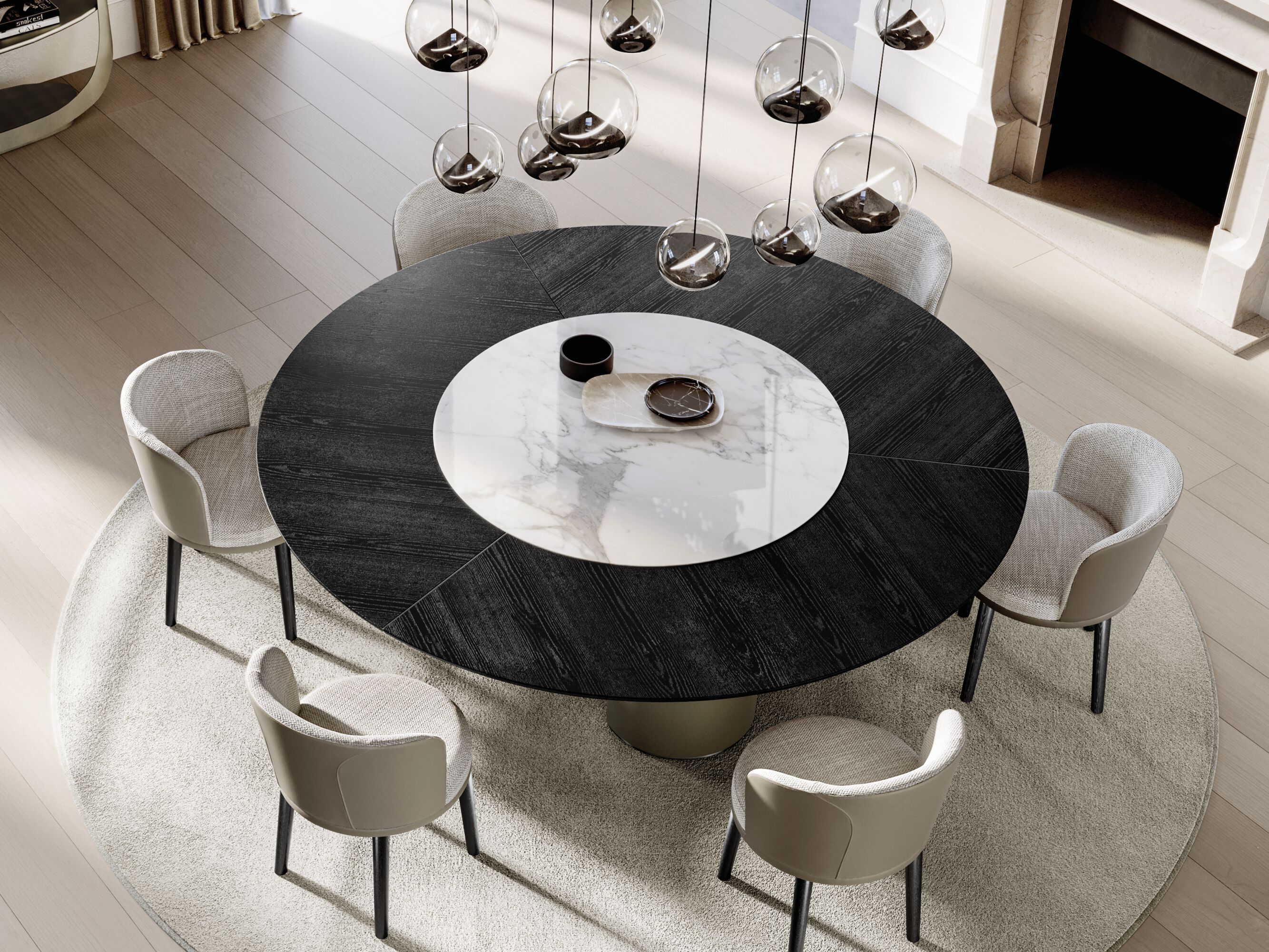 Круглый стол с керамическим и деревянным верхом EFORMA Plai ARCH-00049829 - Вид №1