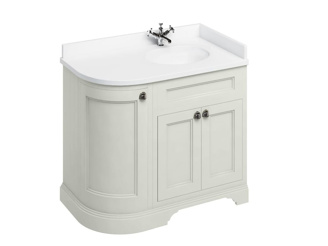 Деревянный угловой умывальник с дверцами Burlington MINERVA ARCH-00071219 - Вид №15