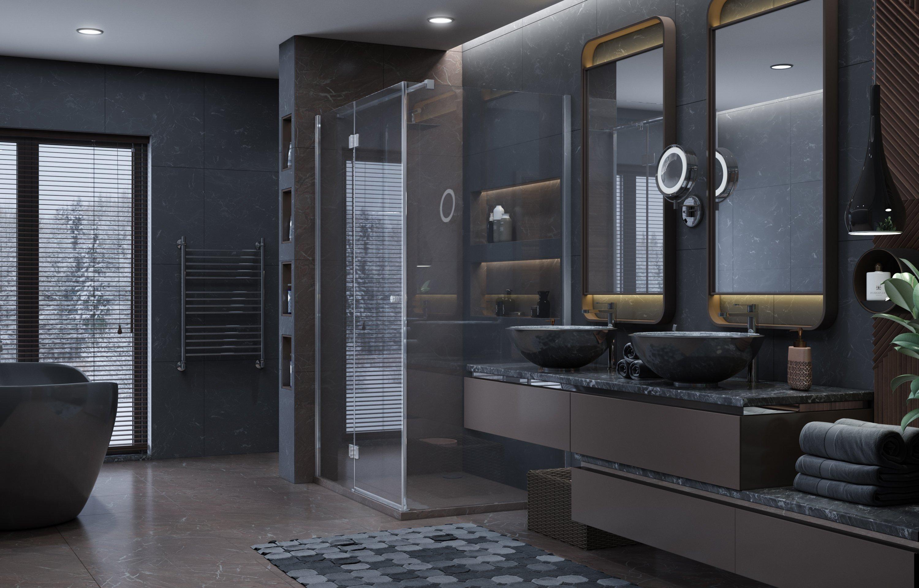 Душевое ограждение Ambassador Diamond 12011108L (1200x900x2000), 1 место - Вид №1