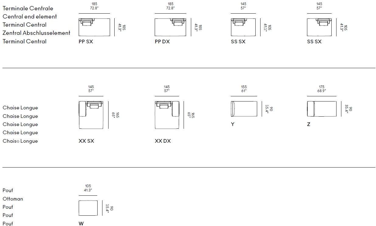 Casamania & Horm Модульный диван со съемным чехлом из ткани или кожи Miles sun-id-1389996 - Вид №11