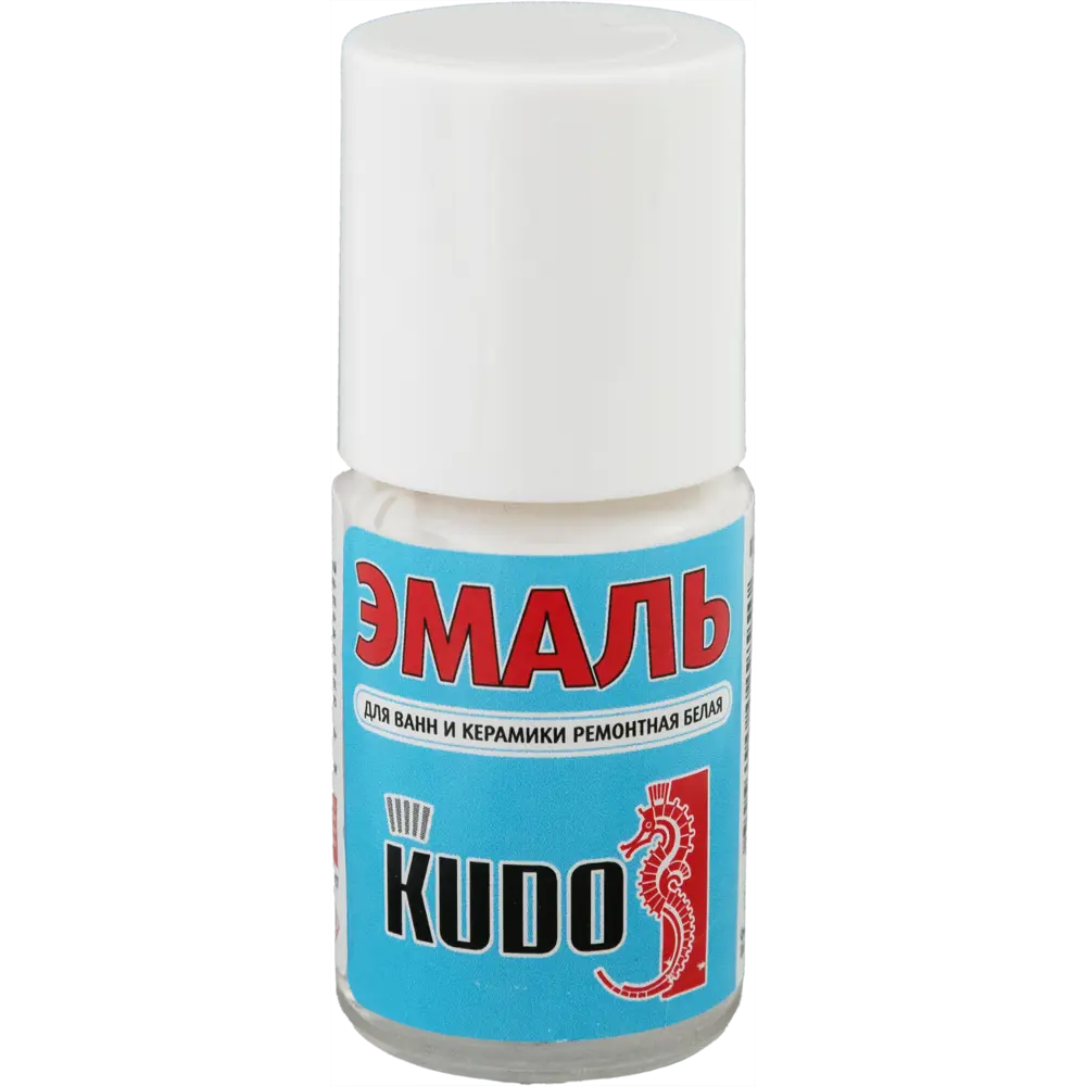 Эмаль для ванн и керамики Kudo с кисточкой, цвет белый, 15 мл STLM-2168713