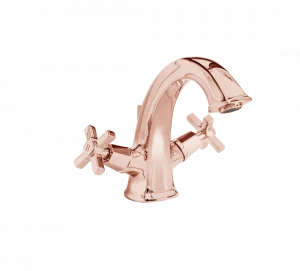 Gentry Home Смеситель для раковины на 3 отверстия Chopin Metal Розовое золото GH102235