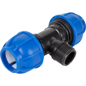 Тройник ПНД Unio ø1"х32х32 мм наружная резьба