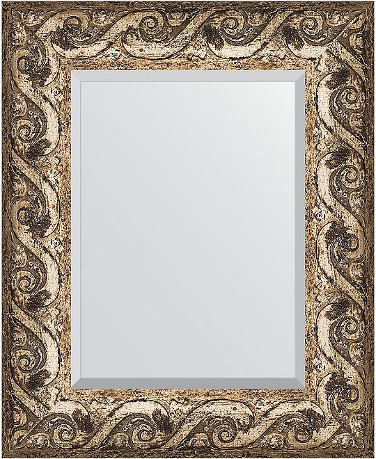 BY 1371 Зеркало с фацетом в багетной раме - фреска 84 mm EVOFORM Exclusive