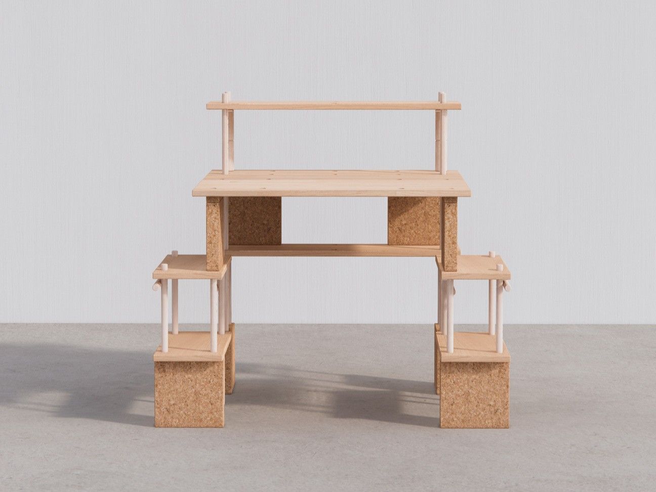 Секционный письменный стол из дерева и пробки smarin PLAY YET! ARCH-00134229 - Вид №1