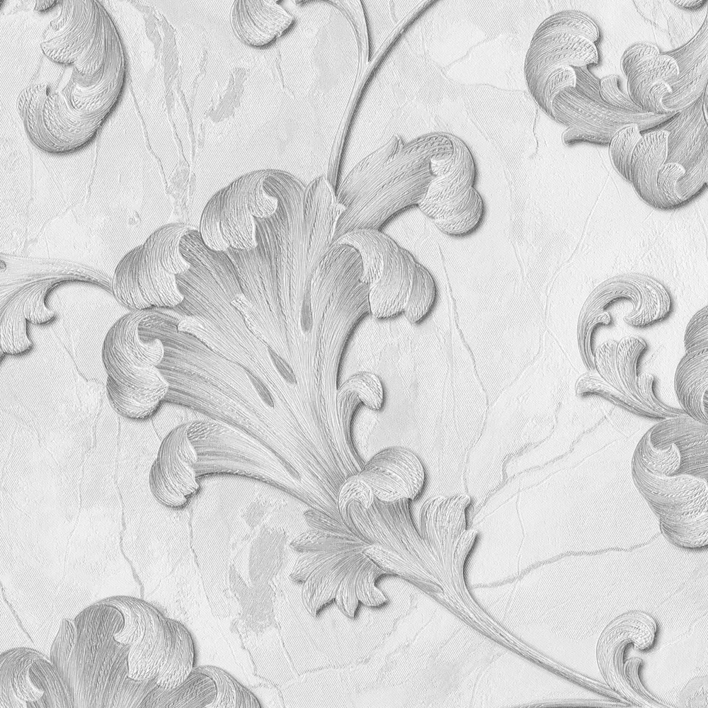 Обои флизелиновые Московская обойная фабрика Перри серые с вензельным рисунком 1.06 м 89423837 STLM-1574945 - Вид №1
