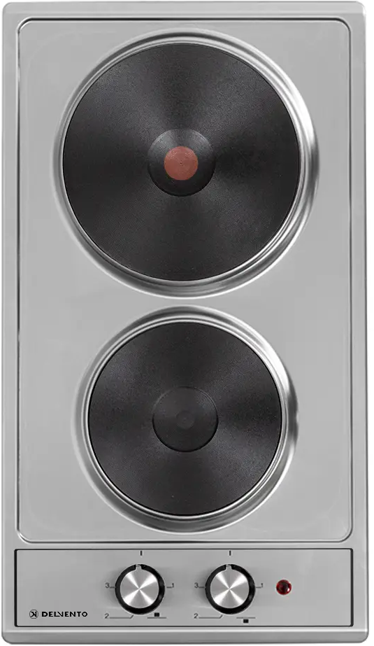 91376733 Электрическая варочная панель Delvento V30E02M001 29 см 2 конфорки цвет нержавеющая сталь STLM-0870463