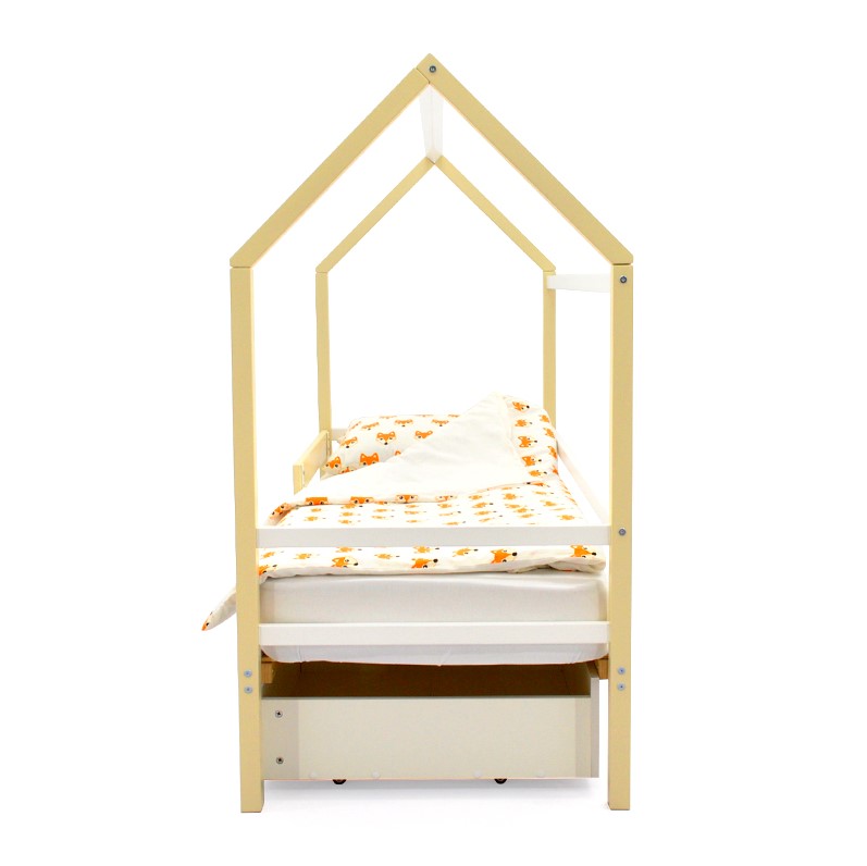 Кровать-домик детская бежево-белая Svogen БЕЛЬМАРКО  00-3833078 Бежевый Santreyd  - Вид №2