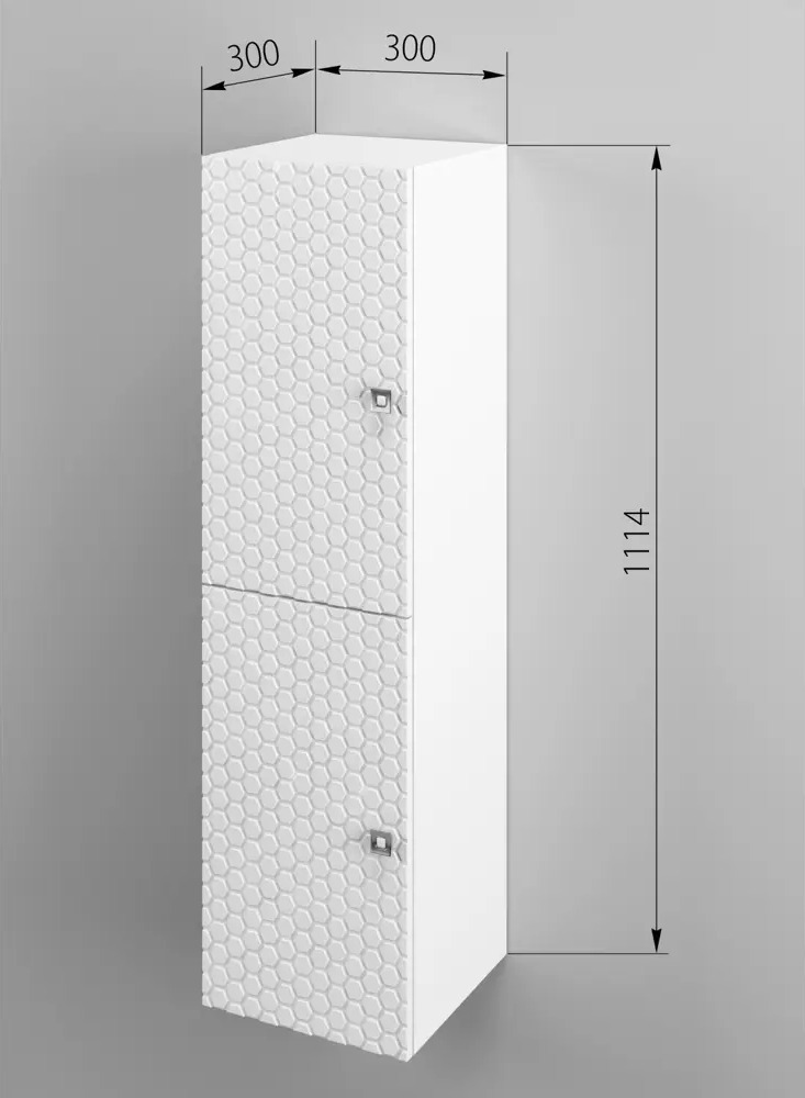 91572619 Шкаф подвесной Regent style Соната левый 30x114см цвет белый STLM-0987609