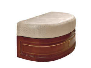 Кожаная изогнутая скамья