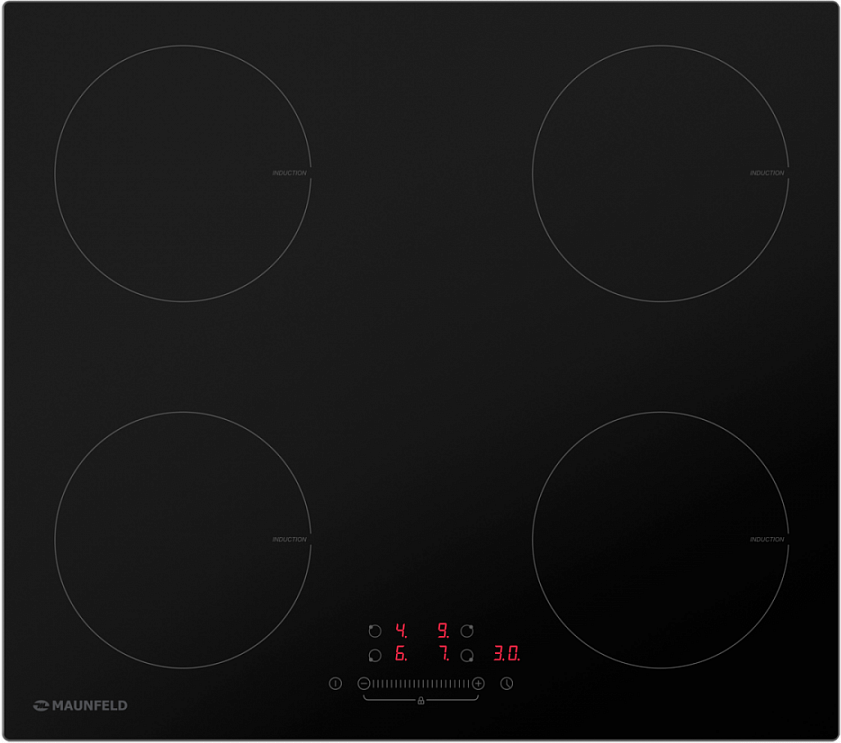 EVI.594ST-BK Электрическая индукционная панель / индукционная варочная панель, 590х520х55, черный Maunfeld Santreyd  - Вид №1