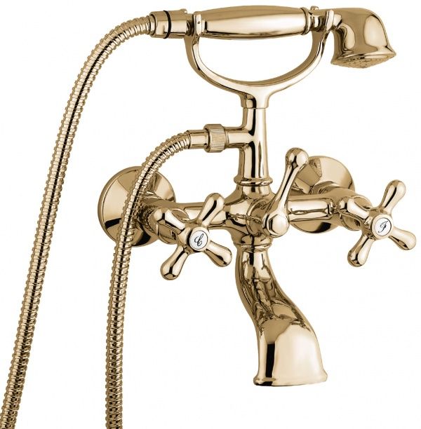 12011BR Смеситель Deco Classic с ручным душем для ванной, цвет бронза EMMEVI Decò classic