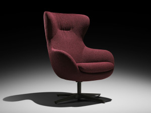 Кресло на насесте из ткани