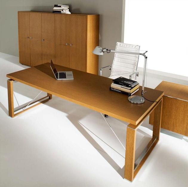 IFT Прямоугольный рабочий стол из фанерованной древесины Electa sun-id-1388686 - Вид №6