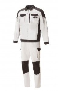 4974824 Костюм  NEW белый графит STATUS  Летняя спецодежда  размер 44-46/170-176