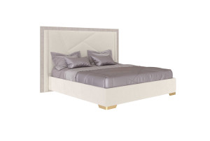 Двуспальная кровать из эвкалипта с мягким изголовьем